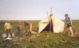 Boys camping